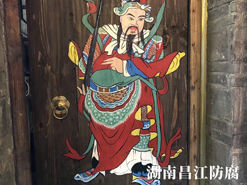 食不厌精餐厅门神墙绘 (4)