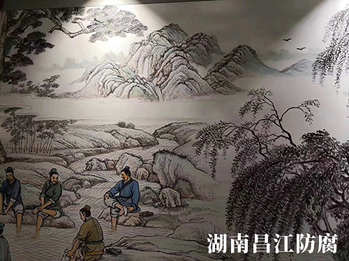 孔子师生歇息图墙绘 (3)