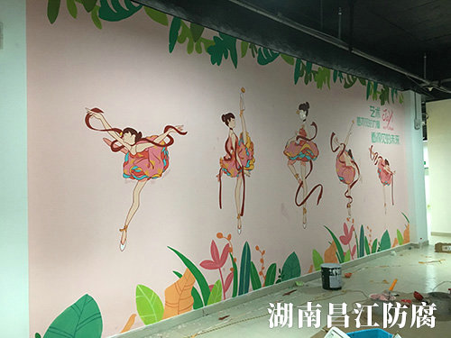 捷艺舞蹈室墙绘墙绘 (1)
