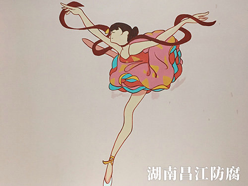 捷艺舞蹈室墙绘 (2)