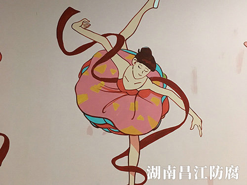 捷艺舞蹈室墙绘 (5)