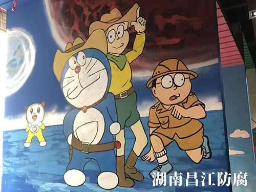 叮当猫主题网吧墙绘 (2)