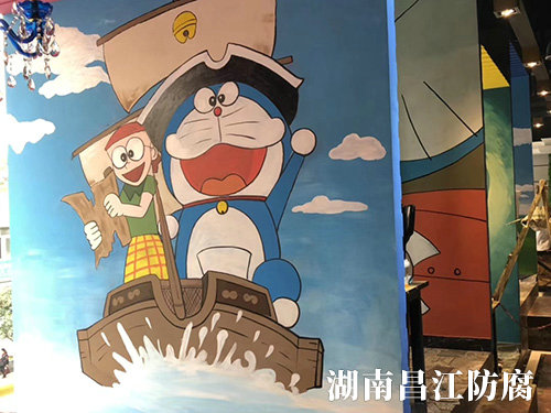 叮当猫主题网吧墙绘 (3)