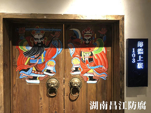食不厌精餐厅门神墙绘 (2)